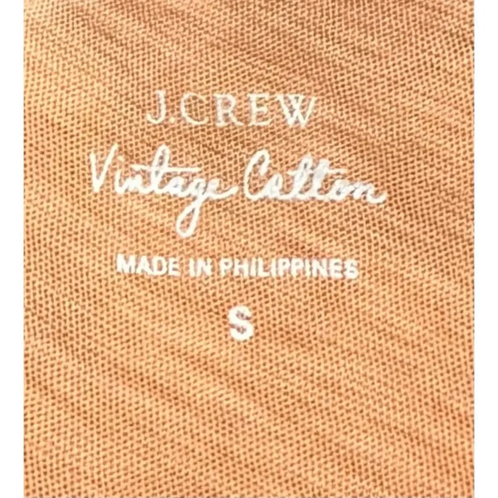 J. Crew Vintage Cotton V-neck Tee Pale Guava Orange 24500 Size S